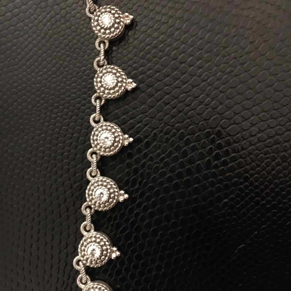 Judith Ripka .925  Dew Drop Sterling Silver & CZ Necklace